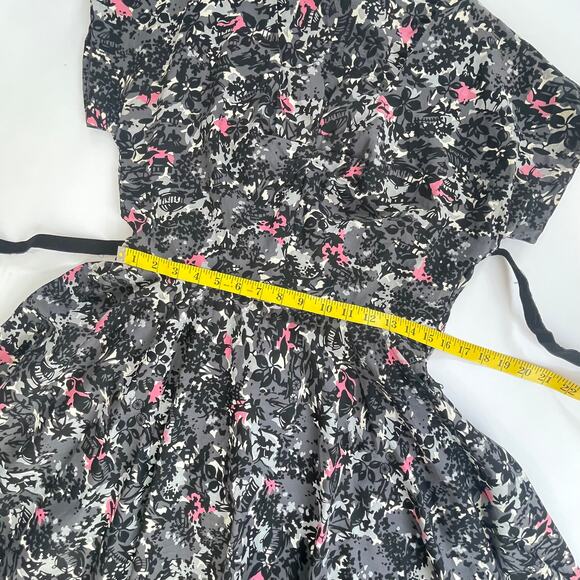 50s Vintage Scenic Novelty Print Cotton Dress 32” Horsehair Slip Metal Zipper - Picture 11 of 12